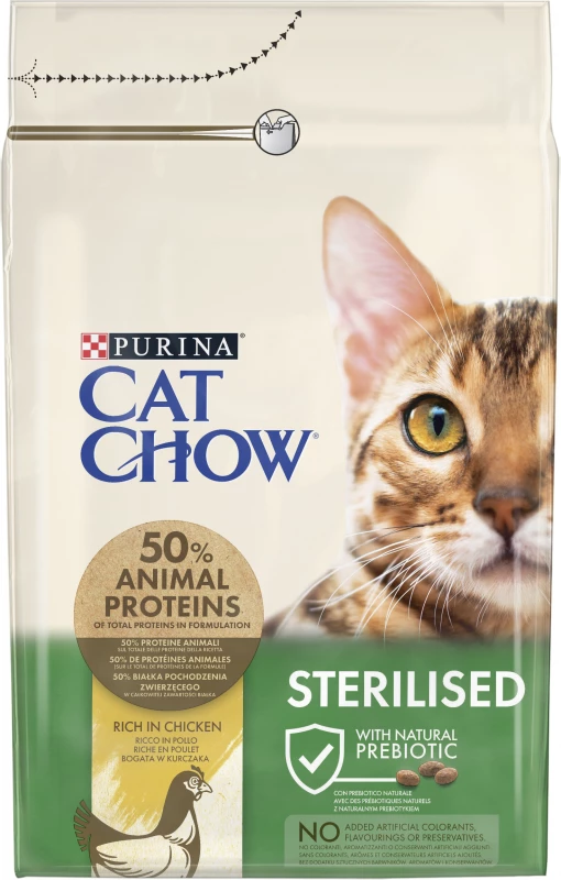CAT CHOW STERILISED Voor Gesteriliseerde Katten, Rijk Aan Kip 1 CAT CHOW STERILISED Voor Gesteriliseerde Katten, Rijk Aan Kip