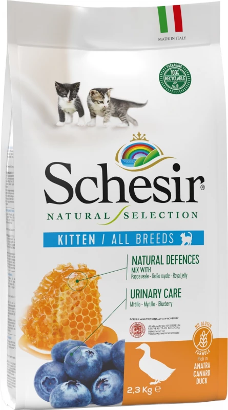 Schesir Natural Selection Kitten - Eend & Volkoren Rijst 2 Schesir Natural Selection Kitten - Eend & Volkoren Rijst - Afbeelding 2