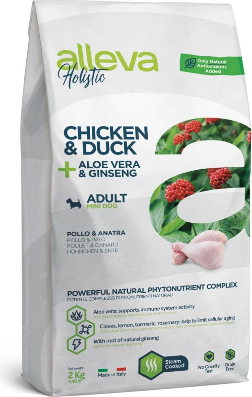 ALLEVA Holistic Kip & Eend Adult Mini Dog 1 ALLEVA Holistic Kip & Eend Adult Mini Dog