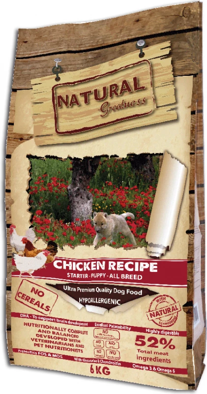 NATURAL GREATNESS Puppy Grain Free Met Kip, Voor Puppy's 1 NATURAL GREATNESS Puppy Grain Free Met Kip, Voor Puppy's