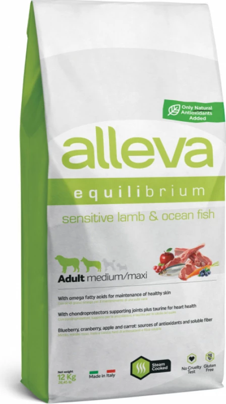 ALLEVA Equilibrium Sensitive Lamb & Ocean Fish Adult Mini/Medium 2 ALLEVA Equilibrium Sensitive Lamb & Ocean Fish Adult Mini/Medium - Afbeelding 2
