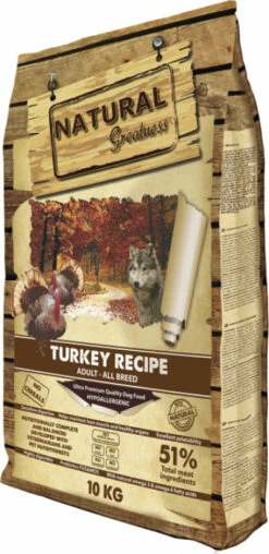 NATURAL GREATNESS Turkey Recipe Adult All Breeds, Met Kalkoen