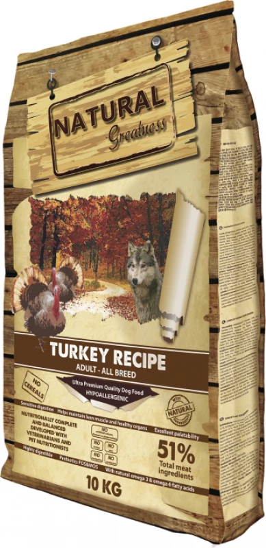 NATURAL GREATNESS Turkey Recipe Adult All Breeds, Met Kalkoen 1 NATURAL GREATNESS Turkey Recipe Adult All Breeds, Met Kalkoen