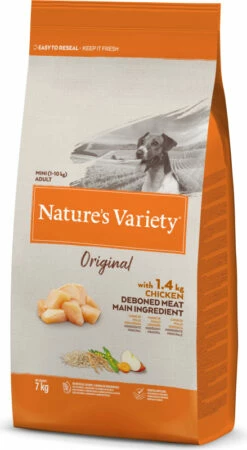 NATURE'S VARIETY Original Dog Mini Adult, Met Scharrelkip