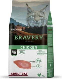 BRAVERY Adult Cat, Graanvrij, Met Kip