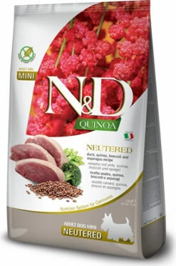 FARMINA N&D Quinoa Adult Dog Mini Neutered, Met Eend
