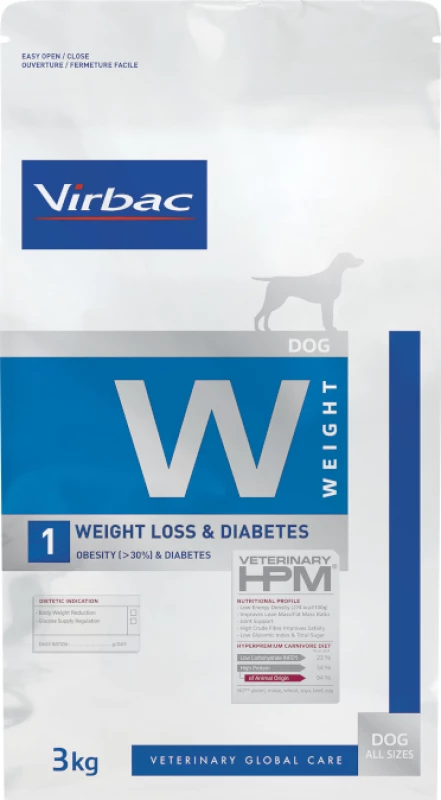 Virbac Veterinary HPM W1 - Weight Loss & Diabetes 2 Virbac Veterinary HPM W1 - Weight Loss & Diabetes - Afbeelding 2