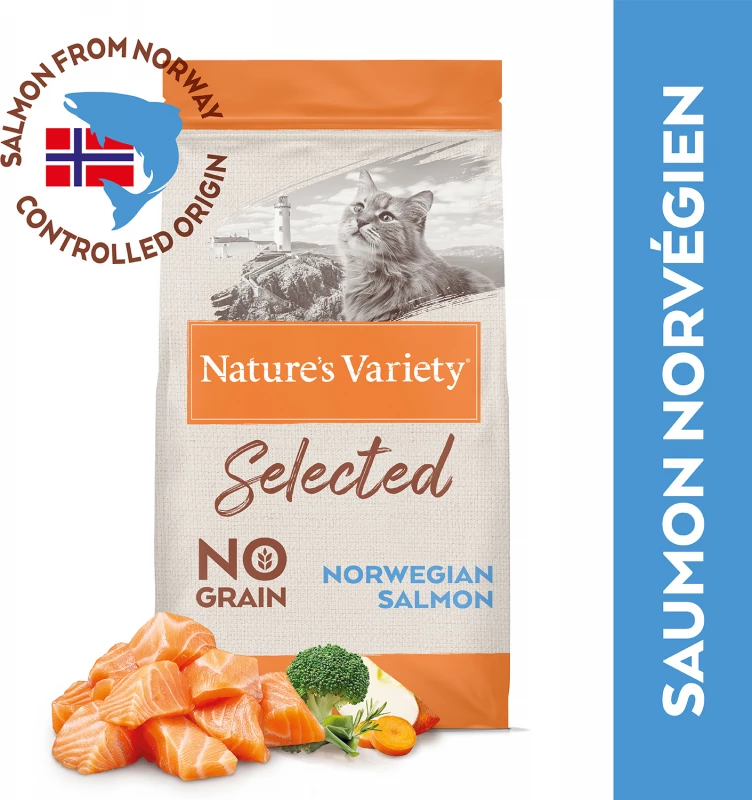 NATURE'S VARIETY Selected Cat Adult, Salmon 2 NATURE'S VARIETY Selected Cat Adult, Salmon - Afbeelding 2