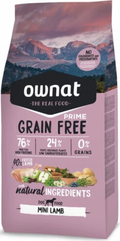 OWNAT PRIME Grain Free Adult Mini Met Lam