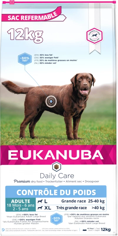 Eukanuba Daily Care Adult Weight Control Voor Grote Honden Met Overgewicht 1 Eukanuba Daily Care Adult Weight Control Voor Grote Honden Met Overgewicht
