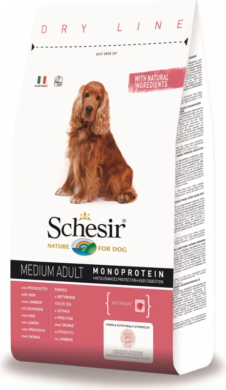 SCHESIR Maintenance Medium Adult Dog - Met Ham 1 SCHESIR Maintenance Medium Adult Dog - Met Ham