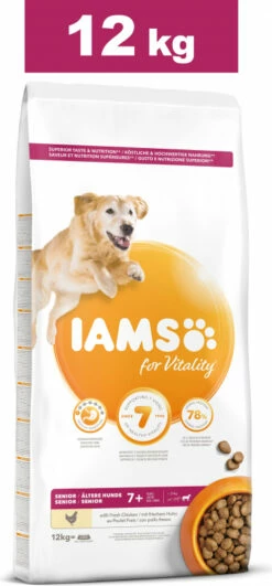 Iams Vitality Dog Senior, Met Kip