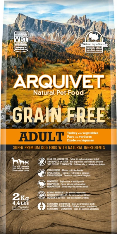 ARQUIVET Adult Grain Free - Met Kalkoen & Groente 1 ARQUIVET Adult Grain Free - Met Kalkoen & Groente