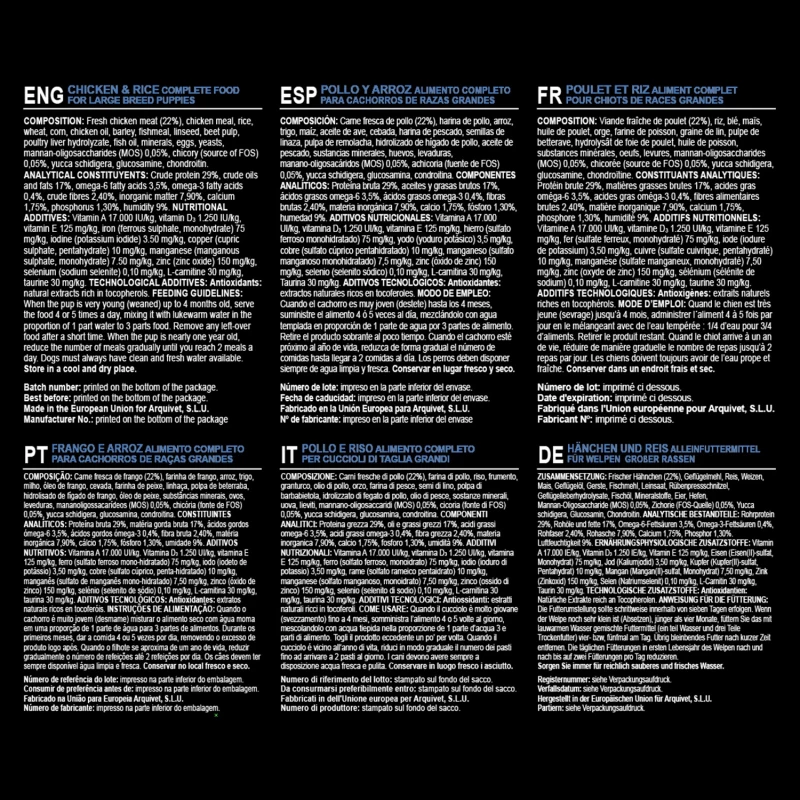 ARQUIVET Puppy & Junior MAXI - Met Kip & Rijst 5 ARQUIVET Puppy & Junior MAXI - Met Kip & Rijst - Afbeelding 5