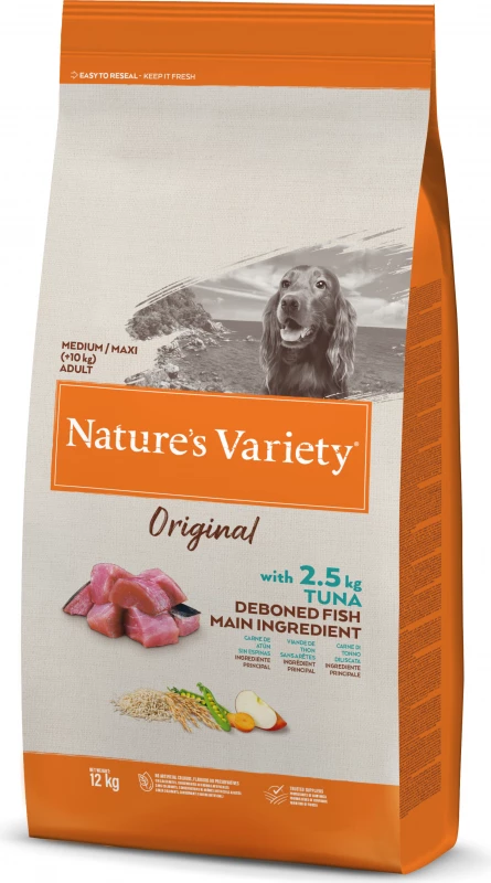 NATURE'S VARIETY Original Dog Medium Maxi Adult, Met Tonijn 1 NATURE'S VARIETY Original Dog Medium Maxi Adult, Met Tonijn