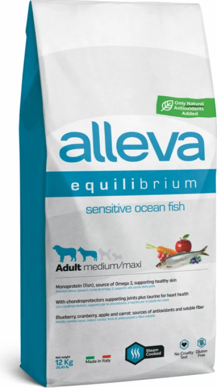 ALLEVA Equilibrium Adult Mini/Medium Sensitive Met Vis 2 ALLEVA Equilibrium Adult Mini/Medium Sensitive Met Vis - Afbeelding 2