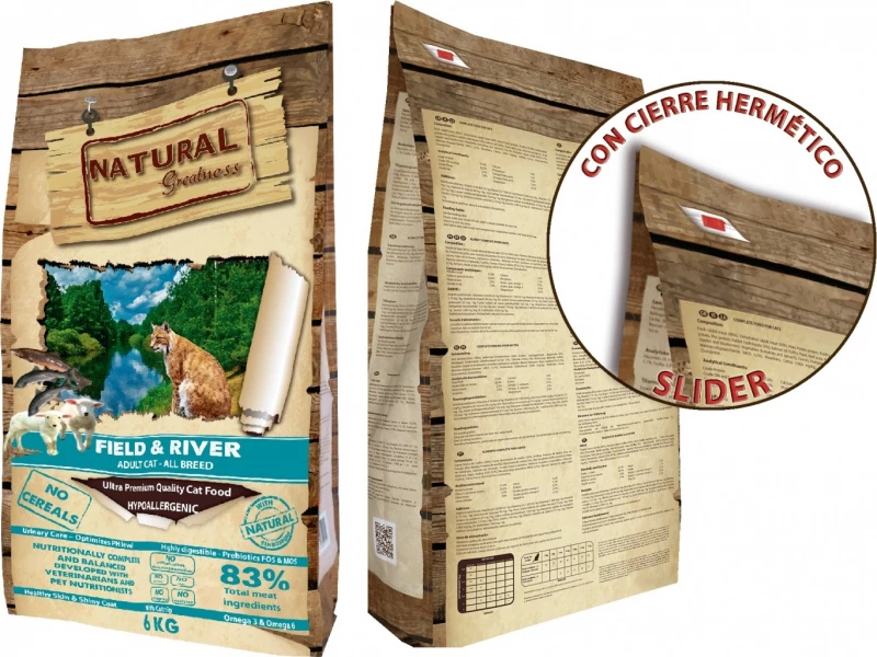 NATURAL GREATNESS Field & River Grain Free Cat Adult 2 NATURAL GREATNESS Field & River Grain Free Cat Adult - Afbeelding 2