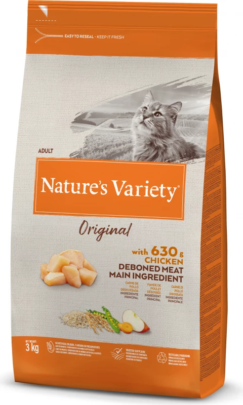 NATURE'S VARIETY Original Cat Adult, Met Kip 4 NATURE'S VARIETY Original Cat Adult, Met Kip - Afbeelding 4