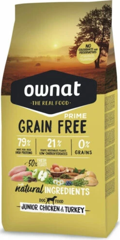 OWNAT PRIME Grain Free Junior - Kip & Kalkoen