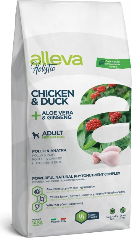 ALLEVA Holistic Adult Medium, Met Kip & Eend 1 ALLEVA Holistic Adult Medium, Met Kip & Eend