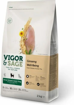Vigor & Sage Small Dog, Met Ginseng En Kip
