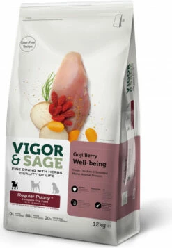 Vigor & Sage Regular Puppy, Met Kip & Zeewier