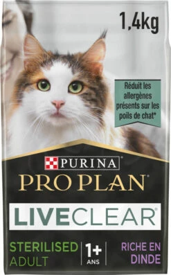 PRO PLAN Liveclear Sterilised Adult 1+, Met Kalkoen