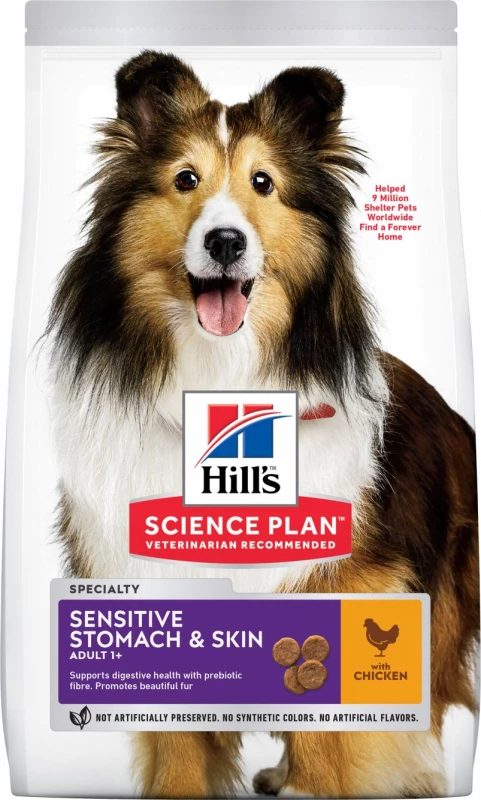 Hill's Science Plan Canine Sensitive Stomach & Skin Voor Honden 1 Hill's Science Plan Canine Sensitive Stomach & Skin Voor Honden