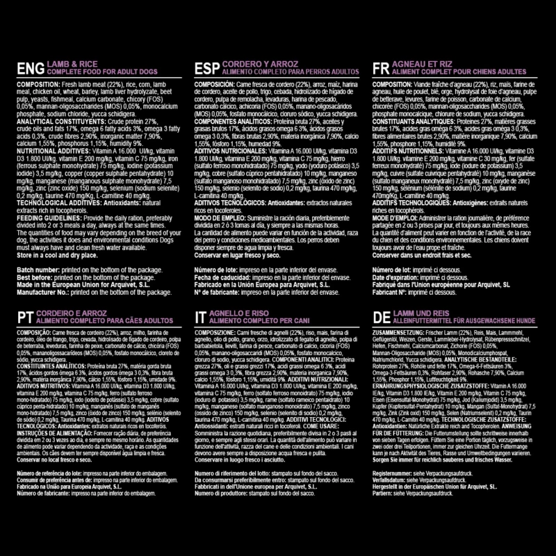 ARQUIVET Adult Lamb & Rice 6 ARQUIVET Adult Lamb & Rice - Afbeelding 6