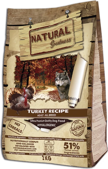 NATURAL GREATNESS Turkey Recipe Adult All Breeds, Met Kalkoen 2 NATURAL GREATNESS Turkey Recipe Adult All Breeds, Met Kalkoen - Afbeelding 2