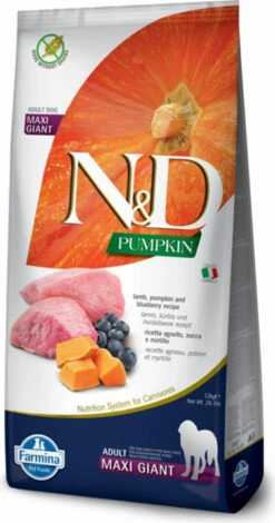 FARMINA N&D Pumpkin Maxi/Giant Adult Dog, Met Lam & Bleuberry