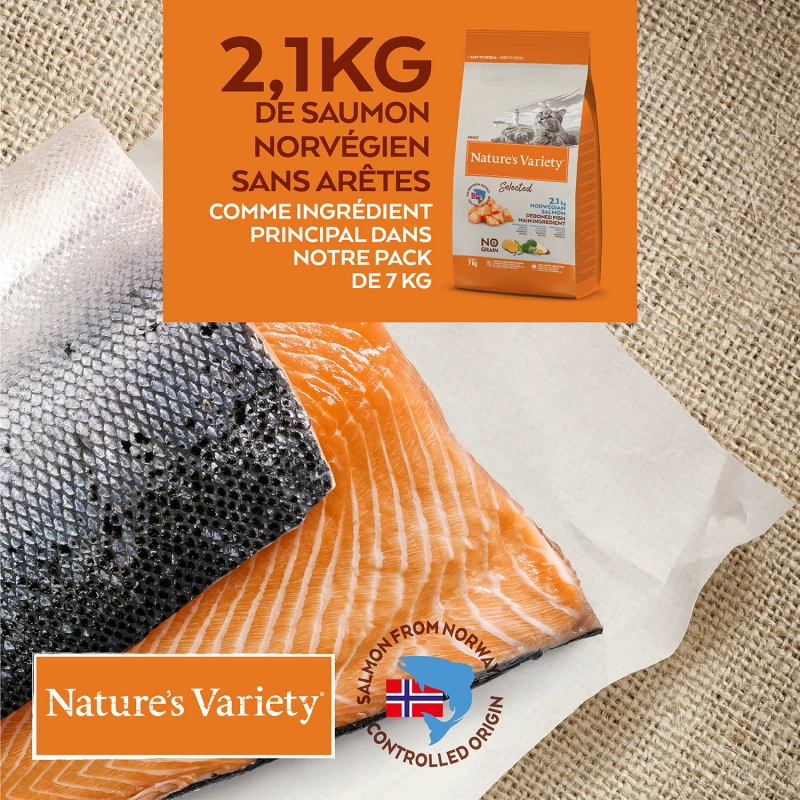NATURE'S VARIETY Selected Cat Adult, Salmon 6 NATURE'S VARIETY Selected Cat Adult, Salmon - Afbeelding 6
