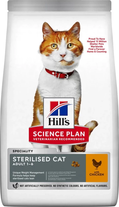 HILL'S Science Plan Feline Young Adult Sterilised - Met Kip 1 HILL'S Science Plan Feline Young Adult Sterilised - Met Kip