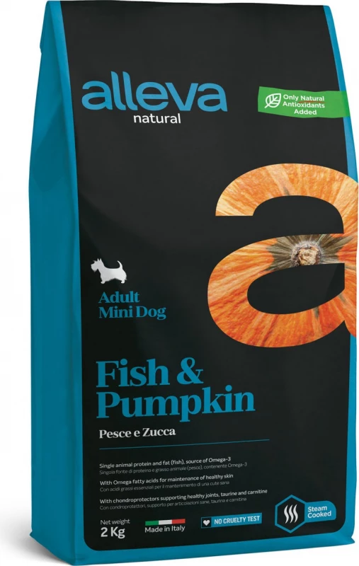 ALLEVA Natural Fish & Pumpkin Adult Mini Dog 1 ALLEVA Natural Fish & Pumpkin Adult Mini Dog