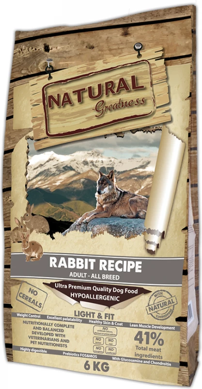 NATURAL GREATNESS Light & Fit Grain Free, Met Konijn 2 NATURAL GREATNESS Light & Fit Grain Free, Met Konijn - Afbeelding 2